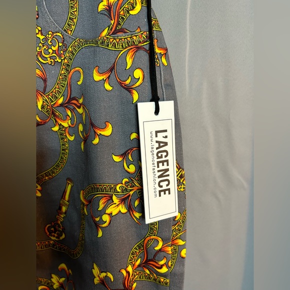 NWT L’Agence 25 Margot High Rise Ankle Skinny Jeans Key Chain Print Gray Grey - Picture 3 of 8